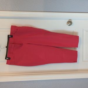 Pink cropped dress pants